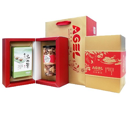 《安格優食》鴻圖大展紅茶禮盒(就愛堅果200g*1+阿里山紅茶茶包*6)